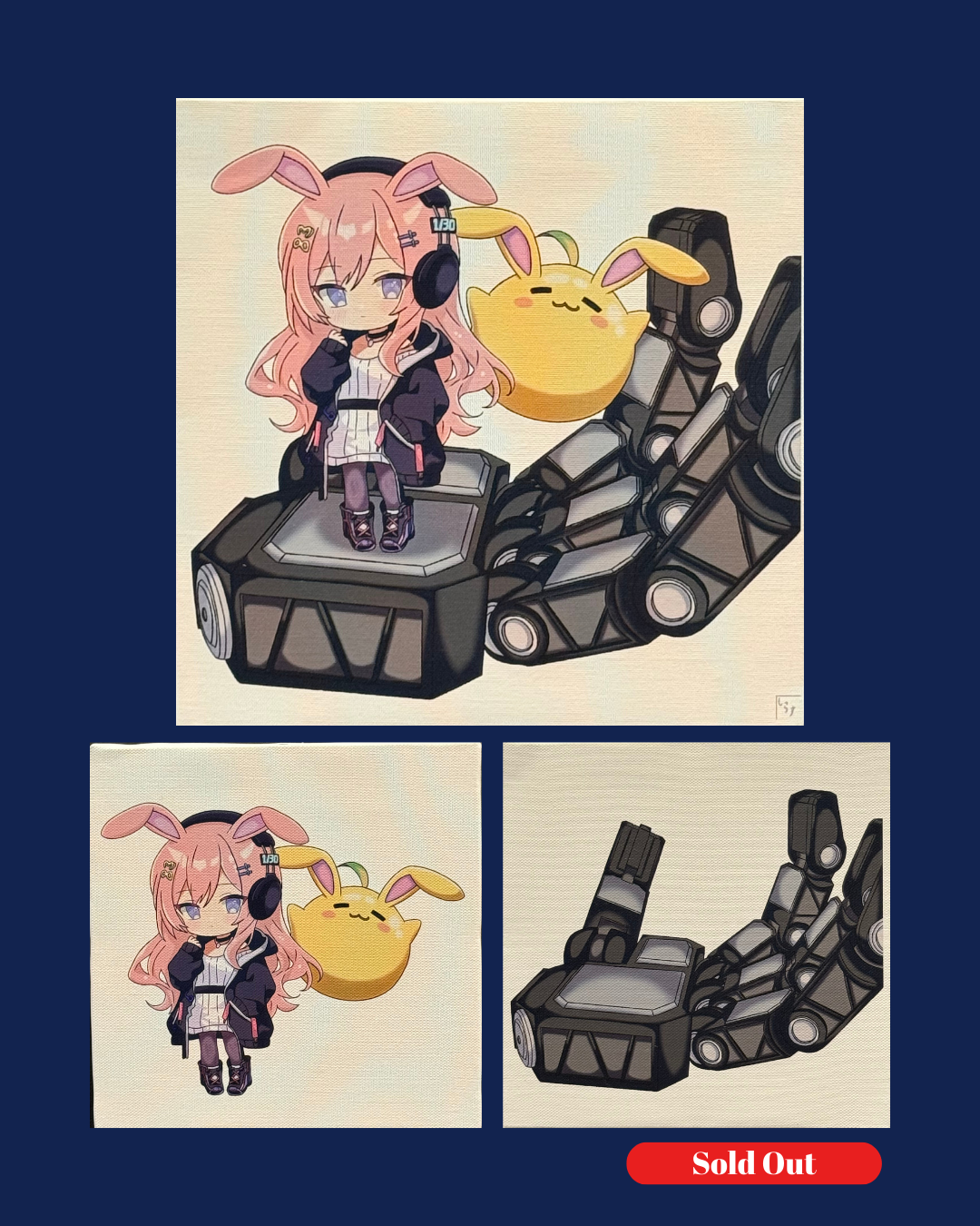 手乗り兎とオレンジカラアゲ